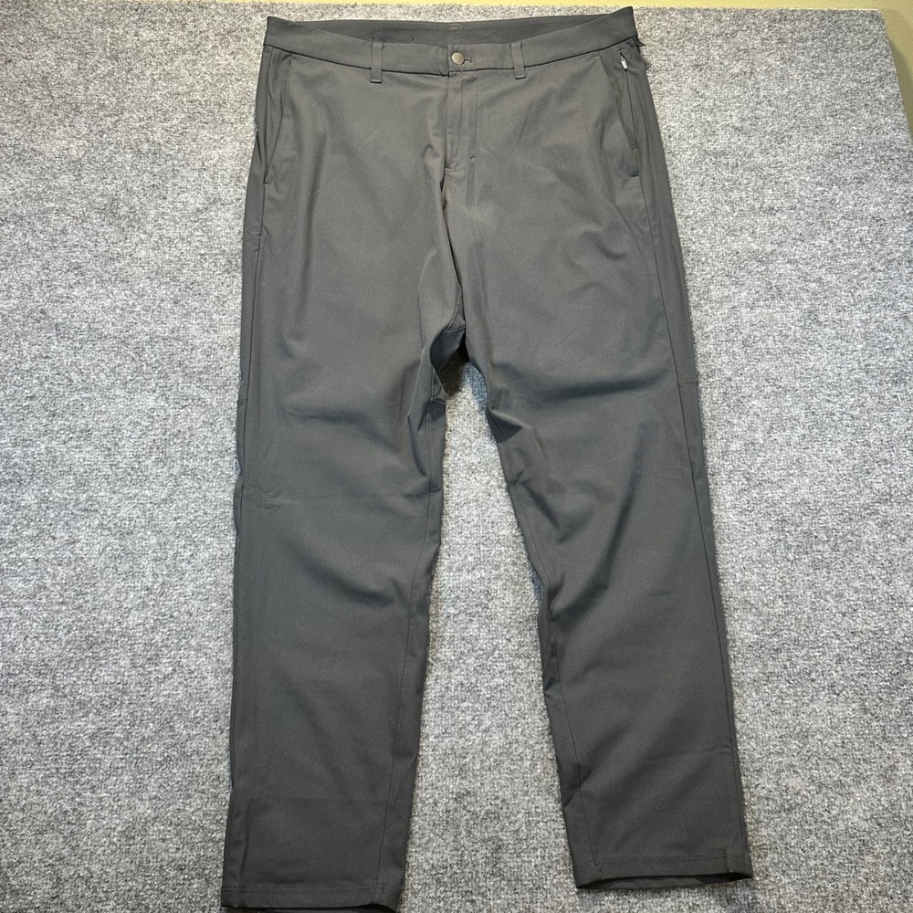 Lululemon Commission Pant Slim Mens 38 Grey Athletic Golf Gorpcore LM5AF2S